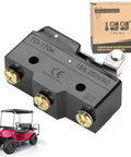 Micro Limit Switch For EZGO TXT Golf Cart Direction Selector With Roller, 3 Terminal, 15 Amp, Fits Gas 1983-1996 And Electric 1965-Up (Non-PDS), Replaces OEM 10606G1 10606-G2 17928G1 31535G1