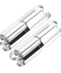 Heavy Duty Zinc Alloy Screw On Metal Door Hinge Set For Internal Cabinets And Electrical Boxes, Easy Install Renovation Hinge For Wood And Metal Doors, Built Tough Support And Smooth Swing For Modern Look in polished silver finish