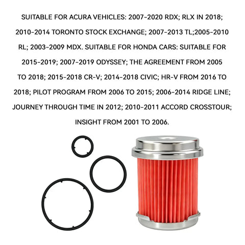 Transmission Filter With O Ring Kit Fits Honda Odyssey Accord CR V Civic Pilot And Acura RDX RLX TSX TL O Ring Gasket Set
