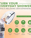 Crystal Chakra Shower Head With High Pressure Flow For Anxiety Relief, Relaxation, And Self Care, LED Mood Lighting, Sleep Aid