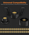 M6 Brass Heat-Set Threaded Inserts For 3D Printing And Plastic Parts, knurled nuts shown with compatible thermoplastic components