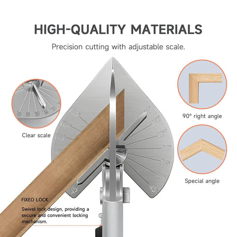 Multi Angle Miter Shear Cutter With Adjustable 45 To 135 Degrees And Safety Lock for DIY cutting 90° and special angles