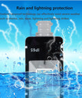 Hella Bright Solar Security Lights Outdoor With Reliable Motion Sensor Technology And IP65 Waterproof Build showcasing its rain and lightning protection features.