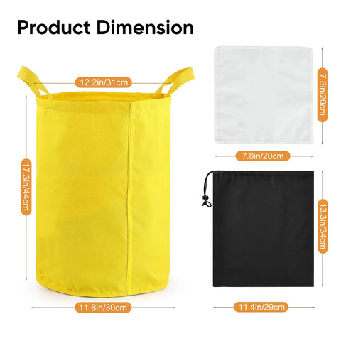 Product dimensions of Five Gallon Filter Bag Set With Handles Five Pack Featuring 25 73 120 160 220 Micron Mesh Bags