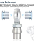 Beefy High Misalignment Spacer Heim Joint 5/8 To 1/2 Inch For Rod Ends, 8 Pack, Heavy Duty 1045 Steel Adapter For Wide Linkage And Chassis Compatibility, Easy Install, Durable Automotive Grade Fit, silver spacer in rod end assembly