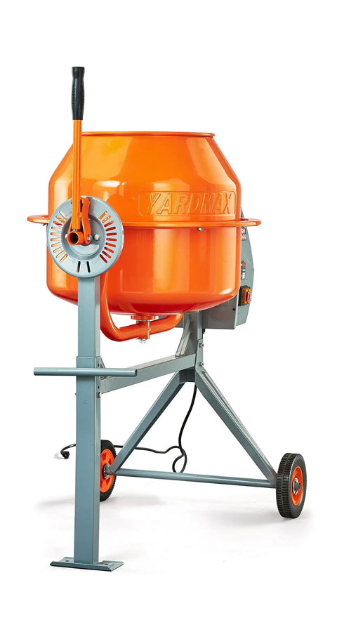 Built Tough 1.6 Cu. Ft. Concrete Mixer With Steel Drum IP45 Washdown Certified Motor And Gearbox Factory Assembled Drive Box