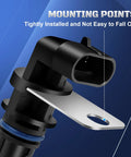 Crankshaft Position Sensor Plug And Play Direct Fit For Chevy Silverado 1999 To 2006 Tahoe Suburban Avalanche Trailblazer Camaro GMC Sierra Envoy Yukon Savana Express Cadillac Escalade 12560228 12555566 5S1692 mounting tab close-up