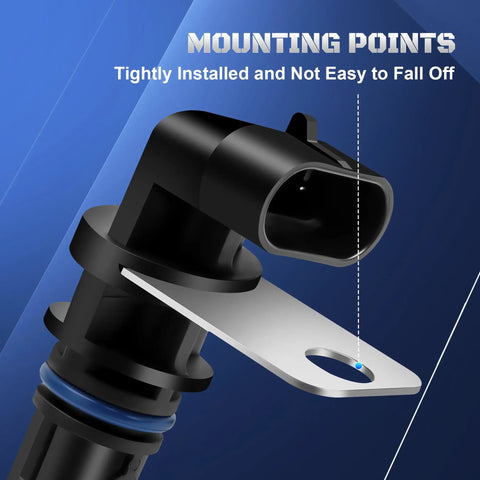 Crankshaft Position Sensor Plug And Play Direct Fit For Chevy Silverado 1999 To 2006 Tahoe Suburban Avalanche Trailblazer Camaro GMC Sierra Envoy Yukon Savana Express Cadillac Escalade 12560228 12555566 5S1692 mounting tab close-up