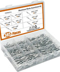 385 Piece Aluminum Dome Head Pop Rivets Kit For M3.2 And M4 Open End in assorted sizes, clear storage case