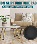 Two By Two Rubber Caster Cups Set Of Four Non Slip Round Furniture Pads With Anti Slip Gripper Floor Grip.