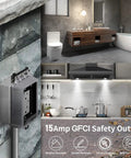 GFCI Outlet 15 Amp Rugged Weather Resistant Receptacle for Indoor and Outdoor Use, Tamper Resistant, UL Listed in use