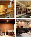 G8 Led Bulb Dimmable 3W Equivalent in cozy kitchen, living room, office with warm lighting under cabinets and counters