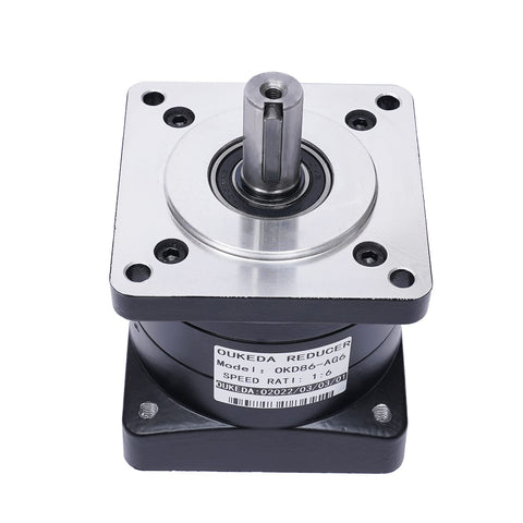 Planetary Gearbox 6 To 1 Speed Reducer For NEMA 34 Stepper Motor 14mm Input Shaft Beefy 50 Nm Torque 3000 RPM Aluminum Housing