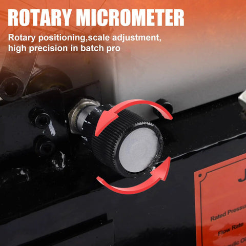 Pro Grade Hydraulic Hose Crimping Machine With 8 Dies Set For Automotive Repair Excavators Farm And Construction Equipment Portable 110V Heavy Duty Crimper Tool On The Job Workhorse rotary micrometer knob