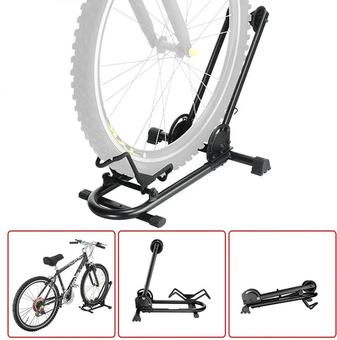 Foldable Bike Rack Floor Stand For Easy No Hassle Bike Storage Fits 20mm To Two Point Four Inch Wide Tires On 650C 700C Road Wheels
