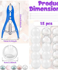 All In One Squishy Making Kit With Heavy Duty Expander Clamp TPR Skins 15 Cable Ties product dimensions illustration