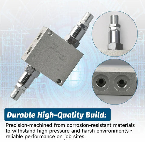 Mini Excavator Cushion Valve Kit For One Quarter Inch Hydraulic Hoses With M14x1.5 Threads Fits Hydraulic Swivel Motors