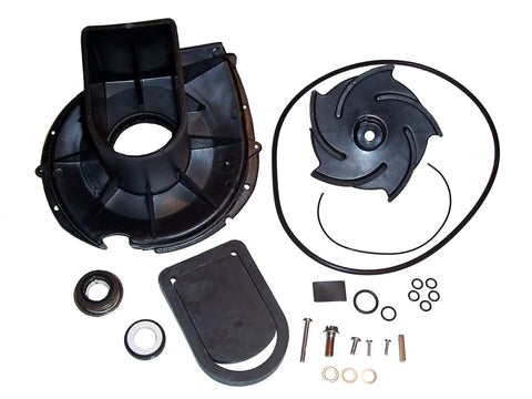 S Series EPDM Water Pump Rebuild Kit With Volute, Impeller, Seal And Hardware For 706-30 Five-Vane Impeller Pumps, DIY Ready