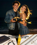 Happy couple with DIY Permanent Bracelet Kit With Ring Shaped Clasp For Couples And Friends, black and gold tools displayed.
