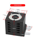 12V DC Solenoid Coil 16W with dual spade connectors, dimensions labeled, for hydraulic power unit lift dump EF1081