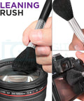 Altura Photo camera cleaning kit by Amazon; front-view shows cleaning brush near lens and camera body.