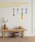 Dope Black Cast Iron Heart Shaped Wall Hooks For Home Decor Vibes And Closet Organization, hanging keys and umbrellas.