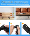 14 Inch Folding Table Legs 4 Pack Heavy Duty Metal Furniture Legs With Locking Hinges Mounting Screws shown in use with a coffee table.