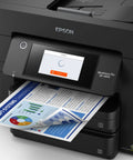 Wireless Color All In One Inkjet Printer With PrecisionCore Heat Free Tech And Instant Dry Pigment Ink in action printing documents.