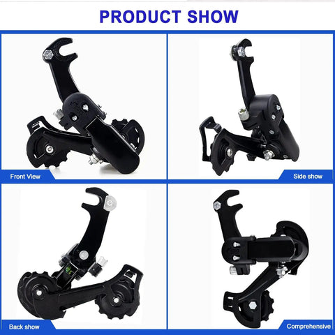 Beefed Up Rear Derailleur RD TZ31 A 6 7 Speed Hanger Mount for Mountain Bikes front and side views