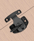 Heavy Duty Metal Spring Align And Lock Connectors For Dining Tables Four Piece Kit With All Required Screws on wood surface.