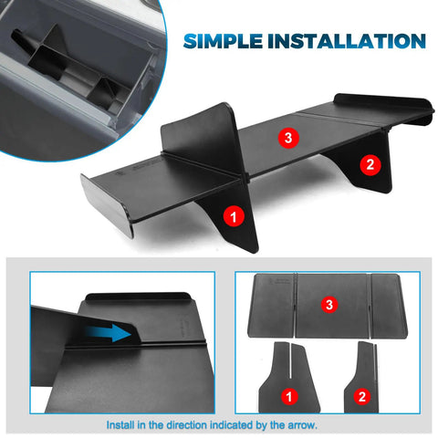 Glove Box Organizer For Ford Maverick 2022 2023 2024 2025 2026 Upgrade Tray With Five Compartments ABS Plastic, installation guide