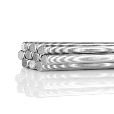10 Pack M8 x 250mm Fully Threaded Stainless Steel Rods 304 Grade Right Hand Thread 1.25mm Pitch Long Threaded Screws