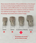 Comparison of different shelf peg sizes alongside Heavy Duty Six Point Two Millimeter Shelf Pegs One Quarter Inch Spoon Shape Support Pins Nickel Plated Forty Piece Kit.