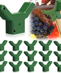 16 Piece Tree Support Kit for Fruit Trees and Vines, Plastic Branch Braces to Prevent Breakage, green braces on grapevine