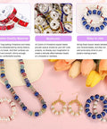 300 Pieces Rhinestone Spacer Beads Set In 10 Colors, 10mm Crystal Bead Spacers For DIY Jewelry, shown with necklaces and earrings.