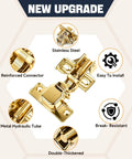 Gold Finish 50 Pack Soft Close Cabinet Hinges For Kitchen Cabinets Half Overlay Stainless Steel Built In Damper