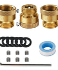 Lead Free Brass 3/4 Inch MHT Hose Bibb Connector With Backflow Preventer Vacuum Breaker Check Valve and extra set screws