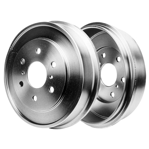 Rear Brake Kit for 2005 2006 2007 2008 Chevy Silverado 1500 and GMC Sierra 1500 with Drum Brakes 4 Piece Set Brake Drums and Semi Metallic Shoes Replacement showing two brake drums