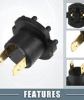 Headlight Socket Adapter Kit For Mazda 3 2004-2009 And Mazda 5 2006-2010 B28V-51-0A3 B28V-51-0A3A black plastic with clasps
