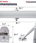 Heavy Duty Commercial Door Closer Built Like a Tank for High Traffic Spaces with Ada Compliant UL Grade One Rating dimensions diagram showing size measurements.