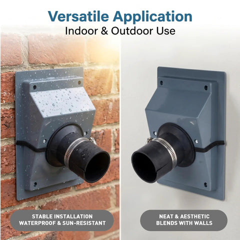 Slick HVAC Line Set Cover Kit For Wall Penetration AC Pipe Sleeves Weather Resistant Insulation Guard Mini Split System Hides Ugly Tubing Clean Cut Look Seamless Gray 2.36 Inch on brick and wall.