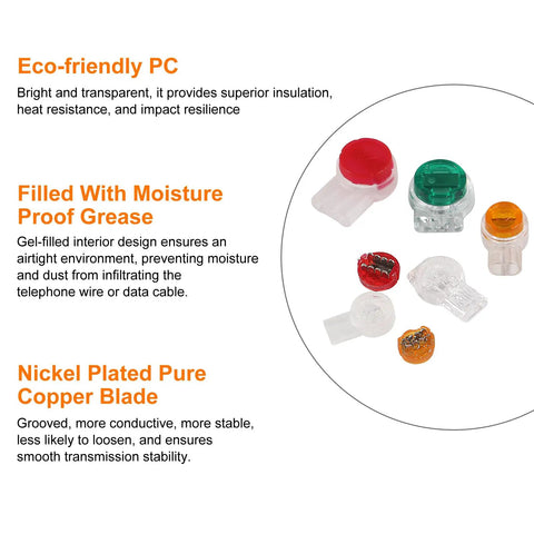Must Have Waterproof Gel Filled Wire Connector Kit 151 Piece All In One For Network And Phone Cables With IDC Splice Connectors