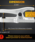 Shop Grade Adjustable Ball Joint Separator Heavy Duty Steel Automotive Tool Beats Rust Tight Joints Spanning One Inch To Two Inches Absolutely No Sweat Guaranteed, shown at 6 inches, with 1-1/8” to 2-1/8” opening.
