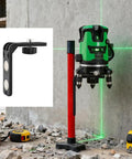 Image of Laser Level L Shape Magnetic Bracket that makes leveling on a tripod easy and hands free, with 5/8-inch port.