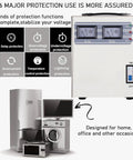 Rugged Single Phase AC Power Conditioner And Voltage Regulator Keeping Your Home Gear Running Smooth With Automatic Stabilizer 220V Badass Clean Power Five KVA Capacity with appliances and voltage protection features.