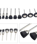 9 Piece Nylon Cup Wheel Set With 3mm Shanks for Tight Corners and Jewelry Metal Polishing Descaling Buffing