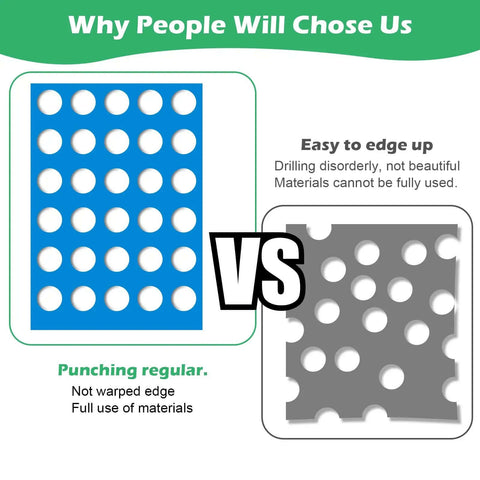 Comparison of clean punch holes vs uneven, highlighting precision of Heavy Duty Three Eighths Inch Single Hole Punch For Paper Crafts