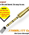 End Barrel Laser Bore Sight For 17HMR And.177 Cal, Quick Fit Bore Sighter For Revolvers, Pistols, Rifles, And Air Guns