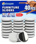 Heavy Duty Furniture Sliders For Hardwood Floors And Carpet Self Stick Moving Pads, 35mm round, anti-scratch glides for furniture.