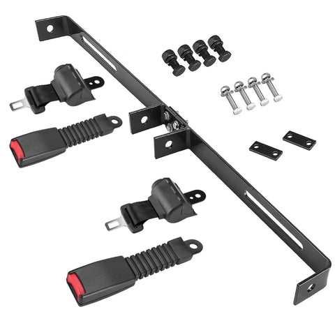 Universal 42 Inch Retractable Golf Cart Seat Belt Kit With Mounting Bracket For Yamaha G Series EZGO TXT RXV